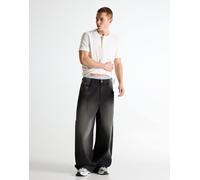 Bershka - Mega - Jeans larghi neri-Nero 42