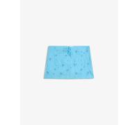 Bershka - Minigonna azzurra ricamata-Blu XS