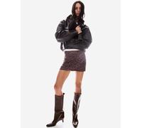 Bershka - Minigonna marrone con paillettes XL