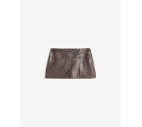 Bershka - Minigonna marrone effetto pelle 36