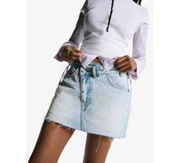 Bershka - Minigonna pantalone in denim blu medio 42