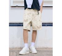 Bershka - Pantaloncini bermuda ampi grigi con stampa-Grigio 38