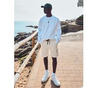 Bershka - Pantaloncini bermuda cargo regular bianchi-Bianco M