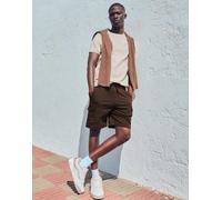 Bershka - Pantaloncini bermuda cargo regular marroni-Marrone S