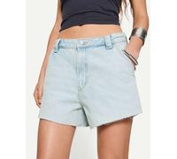 Bershka - Pantaloncini bermuda in denim blu stile skater 36