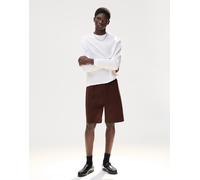 Bershka - Pantaloncini bermuda in tessuto interlock marroni-Marrone M