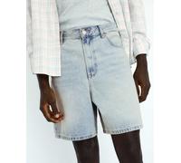 Bershka - Pantaloncini in denim blu medio 34