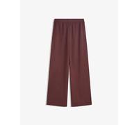 Bershka - Pantaloni a fondo ampio bordeaux morbidi al tatto-Rosso 2XS