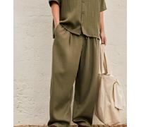 Bershka - Pantaloni ampi stile rustico color kaki-Verde S