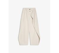 Bershka - Pantaloni bombati con pieghe écru-Bianco 46