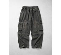 Bershka - Pantaloni cargo ampi grigi-Grigio XS