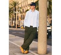 Bershka pantaloni cargo baggy color kaki-Verde L