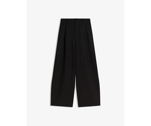 Bershka Pantaloni con pieghe nero Donna - Abbigliamento - Taglie comode - Pantaloni Bershka 44