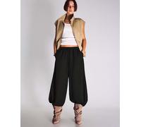 Bershka - Pantaloni da gaucho stile rustico neri-Nero M