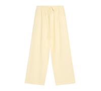 Bershka - Pantaloni in misto lino giallo chiaro con elastico in vita 36