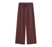 Bershka - Pantaloni a fondo ampio bordeaux morbidi al tatto-Rosso S