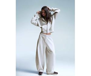 Bershka - Pantaloni grigio chiaro soffici a cilindro XL