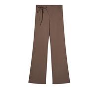 Bershka - Pantaloni a zampa a vita bassa marroni-Marrone 38