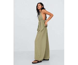 Bershka - Pantaloni sarouel stile rustico kaki-Verde M