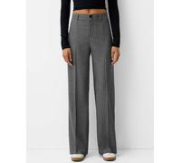 Bershka - Pantaloni sartoriali con fondo ampio grigi-Grigio 44