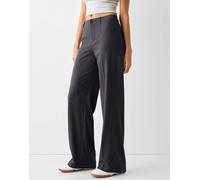 Bershka - Pantaloni sartoriali grigi a fondo ampio-Grigio 42