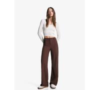 Bershka - Pantaloni sartoriali marroni a fondo ampio-Marrone 40
