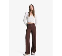 Bershka - Pantaloni sartoriali marroni a fondo ampio-Marrone 44