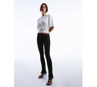Bershka - Pantaloni ultra compatti a vita bassa neri-Nero 42