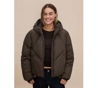 Bershka piumino con cappuccio marrone L