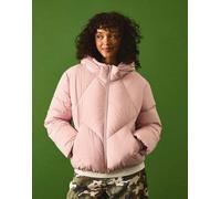 Bershka piumino con cappuccio rosa L