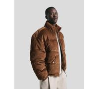 Bershka - Piumino marrone in tessuto a coste M