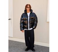 Bershka - Piumino nero con cappuccio M