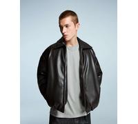 Bershka - Piumino nero in pelle sintetica S