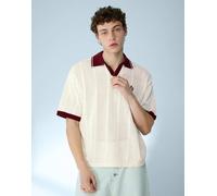 Bershka - Polo a maniche corte bianca con stampa-Bianco L