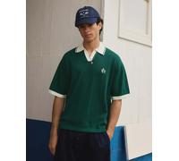 Bershka - Polo a maniche corte verde con stampa XS