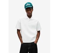 Bershka - Polo oversize squadrata a maniche corte bianca-Bianco S