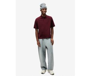 Bershka - Polo oversize squadrata a maniche corte bordeaux-Rosso S