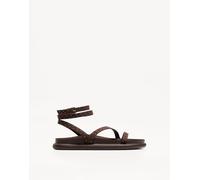 Bershka - Sandali bassi marroni con borchie-Marrone 41