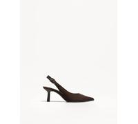 Bershka - Scarpe marroni con tacchetti a spillo-Marrone 40