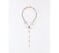 Bershka - Set collane cuori dorate-Oro M
