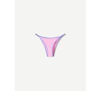 Bershka - Slip bikini rosa a coste con profili a contrasto XS