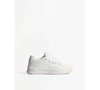 Bershka - Sneakers stile skater con suola spessa bianche-Bianco 42
