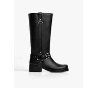 Bershka - Stivali stile biker bassi neri-Nero 36
