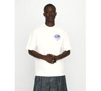 Bershka - T-shirt a maniche corte bianca con stampa-Bianco S