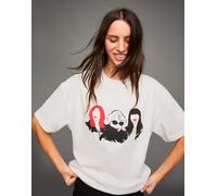 Bershka - T-shirt a maniche corte bianca con stampa The Devil Wears Prada-Bianco S