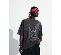 Bershka - T-shirt a maniche corte nera con stampa di Spider-Man-Nero S
