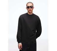 Bershka - T-shirt a maniche lunghe nera-Nero XL