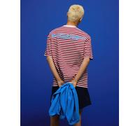 Bershka - T-shirt comoda blu a righe L