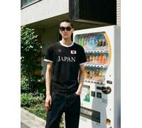 Bershka - T-shirt slim nera con stampa-Nero M