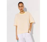 Bershka - T-shirt squadrata gialla con stampa-Giallo L